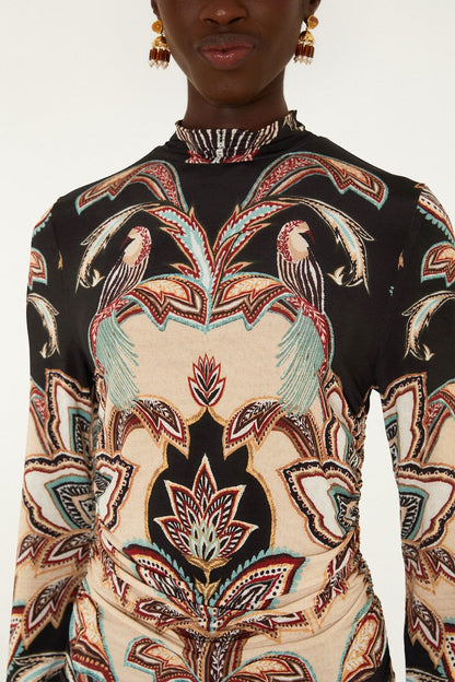 Tapestry Dream Long Sleeve Jersey Blouse