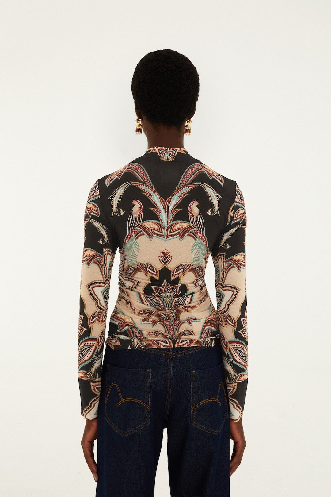 Tapestry Dream Long Sleeve Jersey Blouse