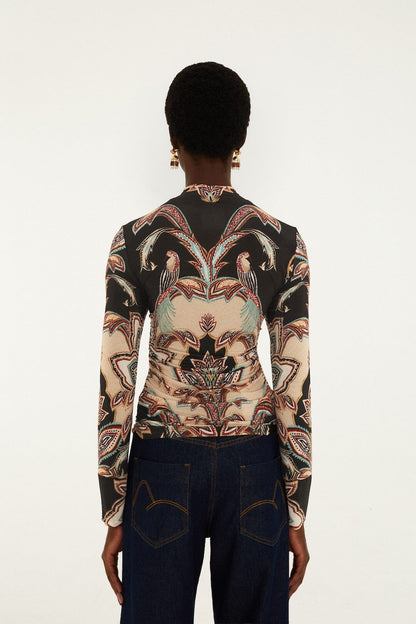 Tapestry Dream Long Sleeve Jersey Blouse
