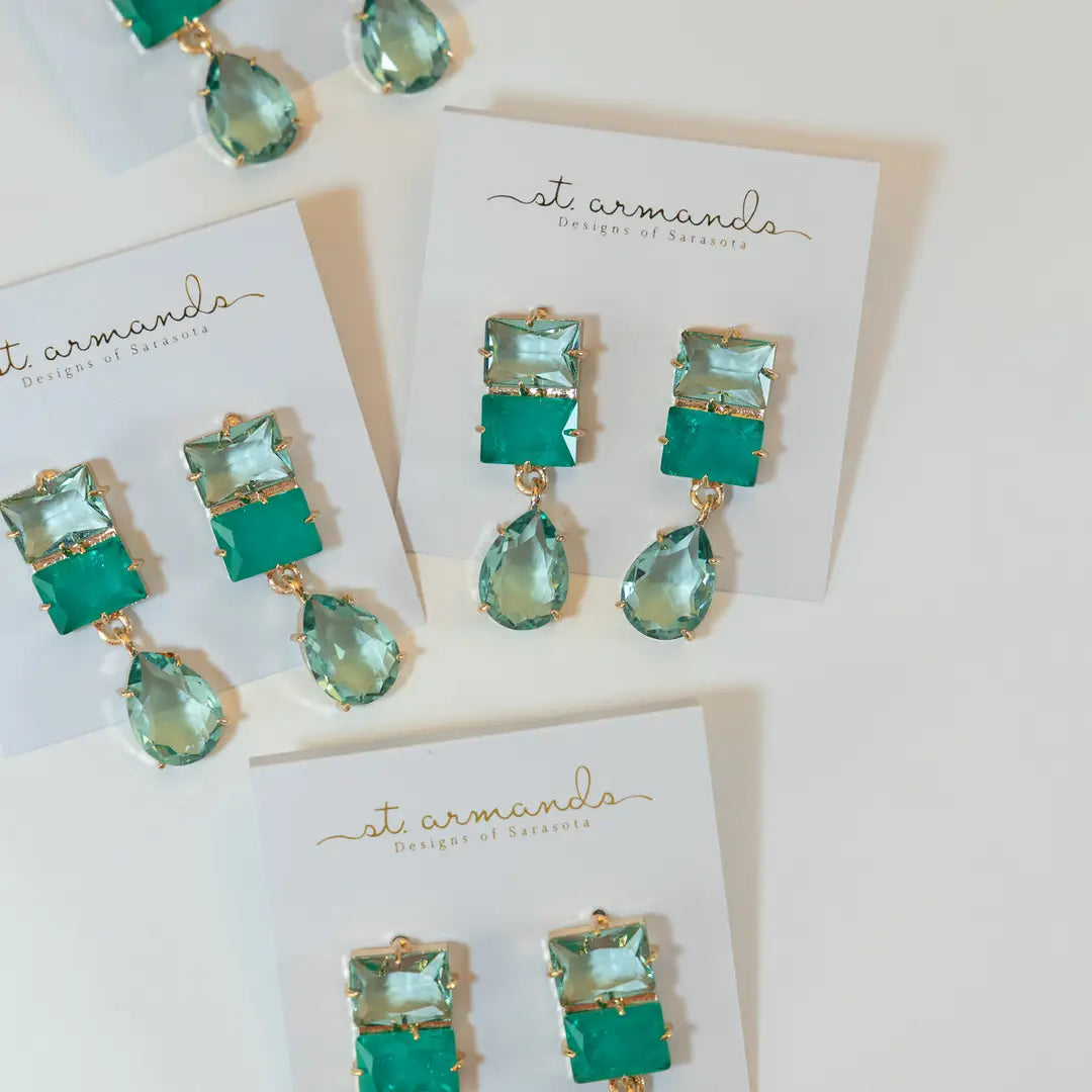 Amalfi Turquoise Ombre Gem Drop Earrings