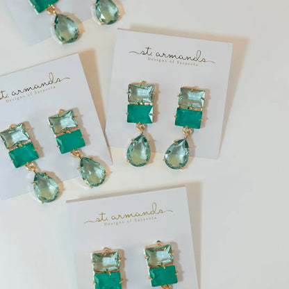 Amalfi Turquoise Ombre Gem Drop Earrings