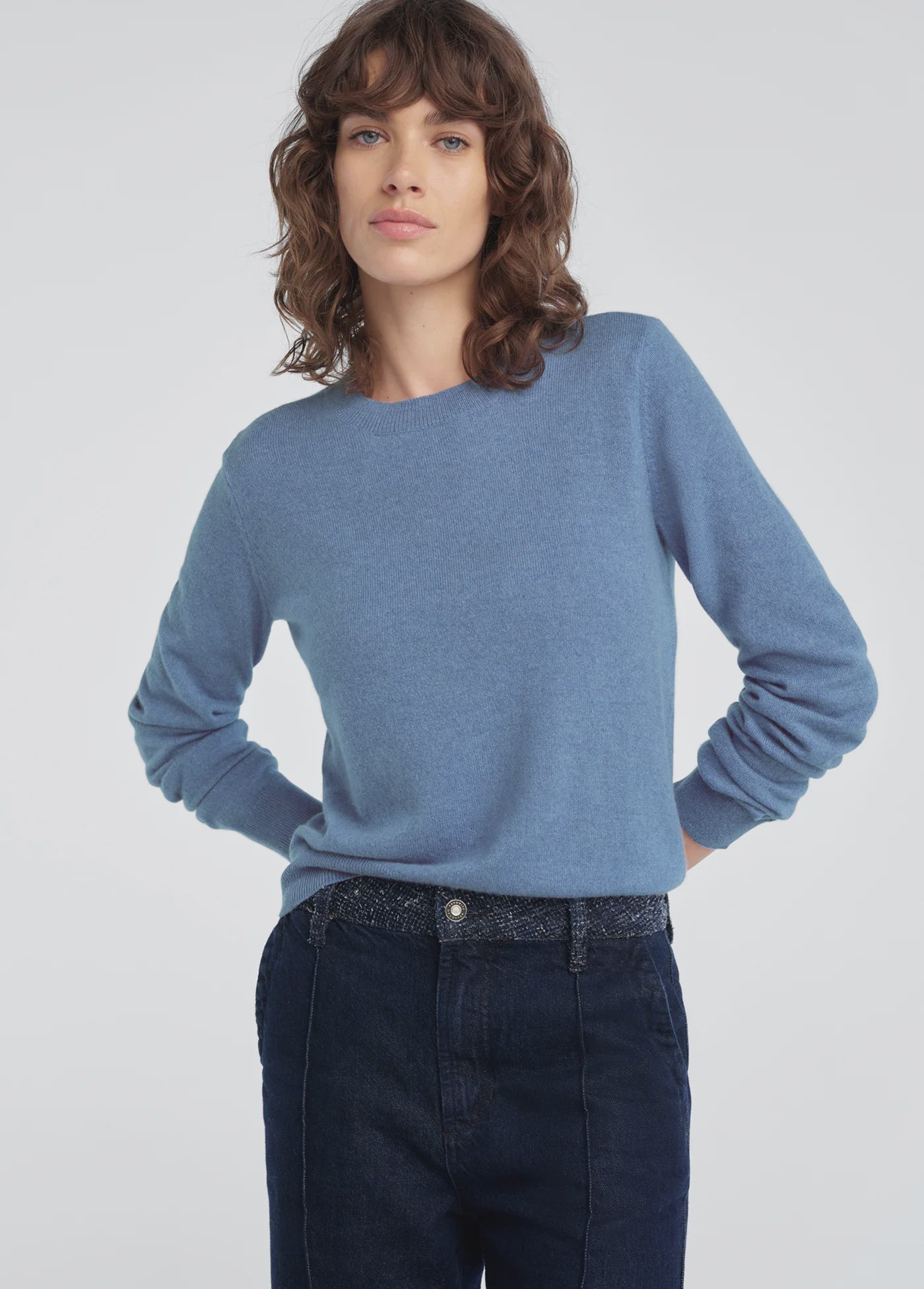 The Favorite Cashmere Crew - River Blue