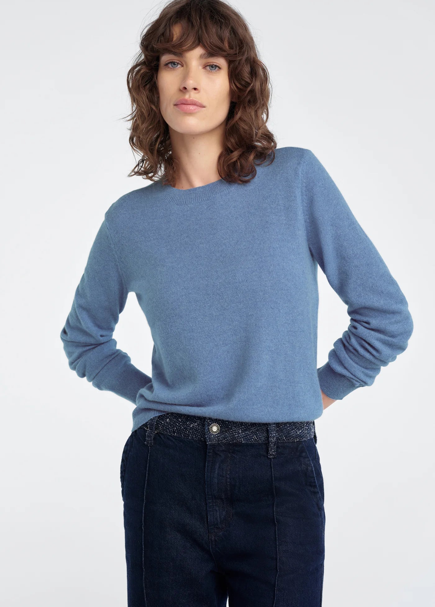 The Favorite Cashmere Crew - River Blue