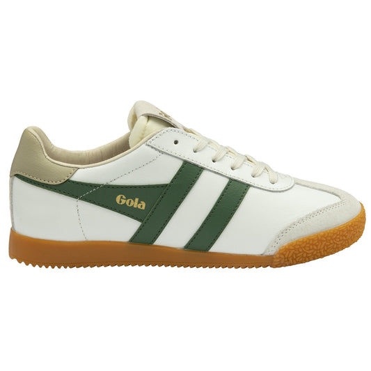 Elan Leather Sneakers - White/Evergreen/Bone