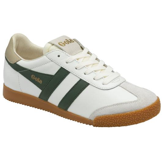 Elan Leather Sneakers - White/Evergreen/Bone