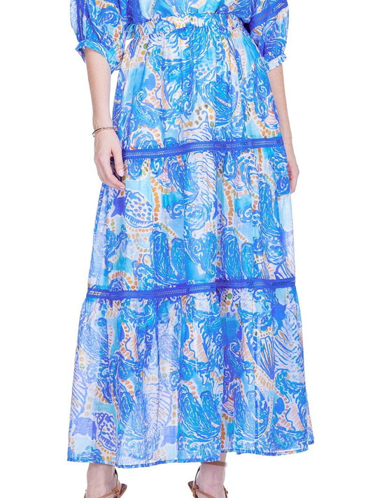 Nautical Whirl Tiered Skirt