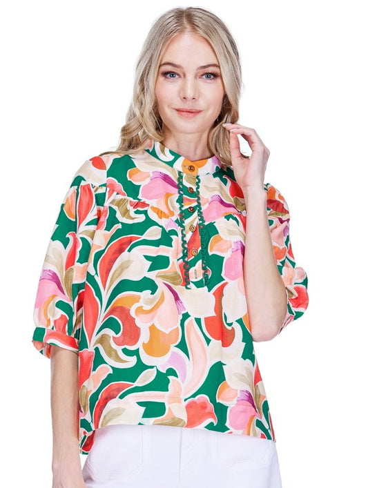 Tropical Swirl Top