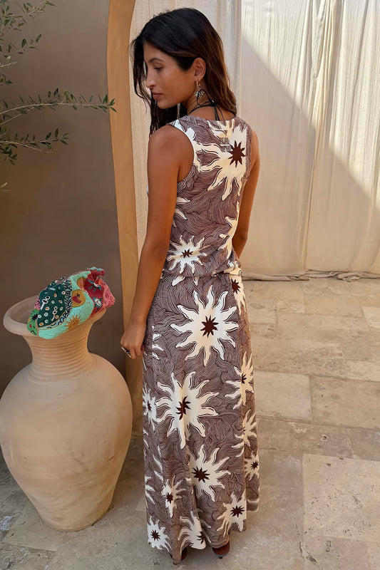 Chocolate Soleil Rib Dorris Skirt