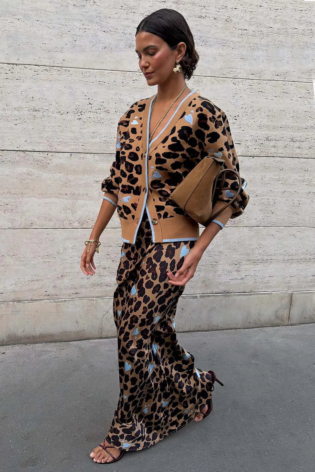 Heart Leopard Dorris Skirt