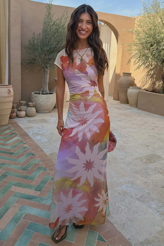 Abstract Soleil Luna Mesh Dress