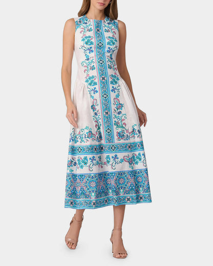Adele Floral-Print Midi Dress