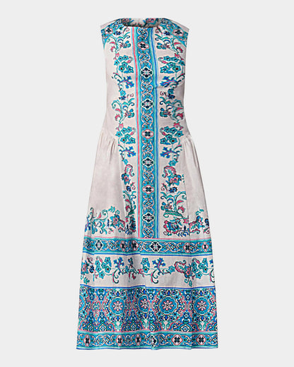 Adele Floral-Print Midi Dress