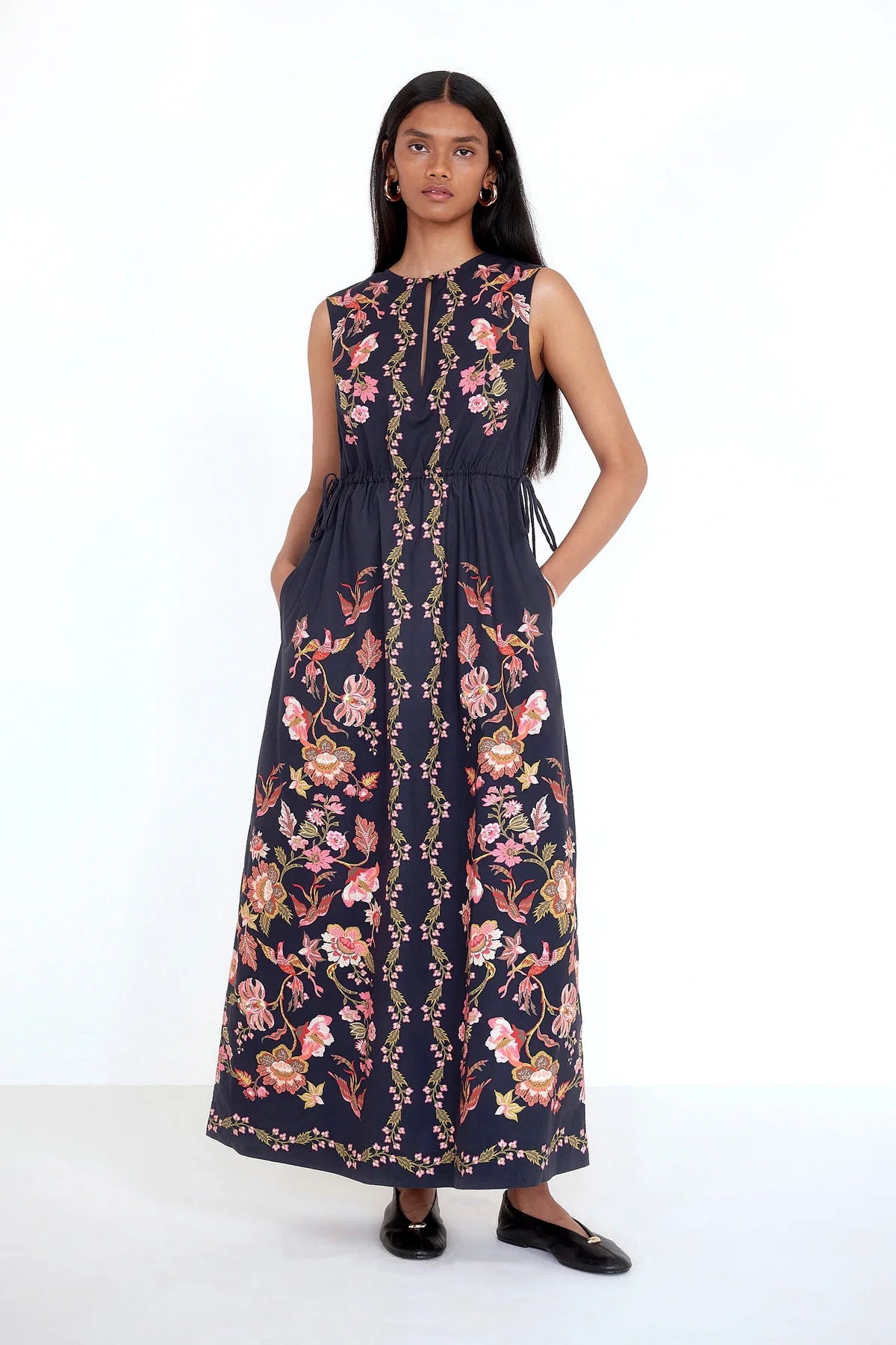 Rhonda Dress Chintz Jet