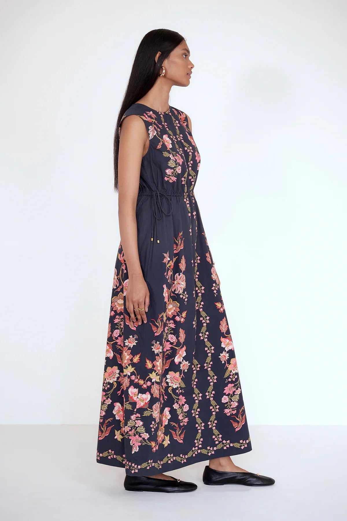 Rhonda Dress Chintz Jet