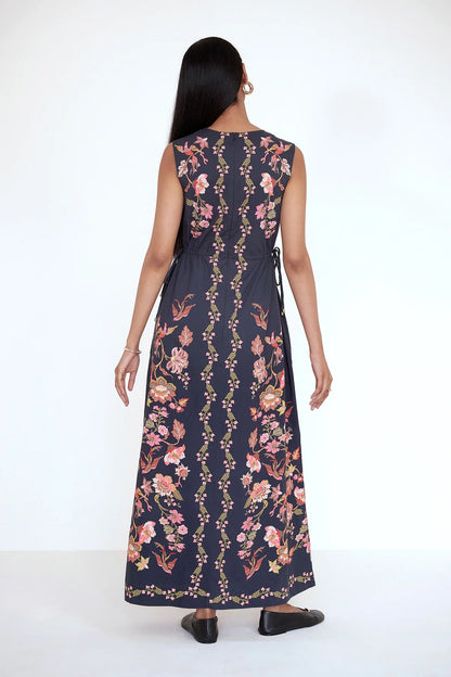 Rhonda Dress Chintz Jet