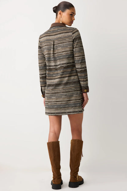 Maria Printed Long Sleeve Mini Dress