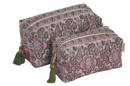 Block Print Pouch -  Vintage Bloom