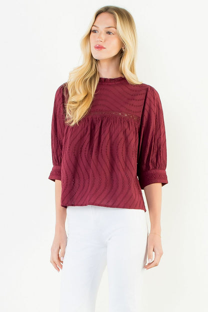 The Merlot Textured Top