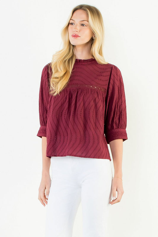 The Merlot Textured Top