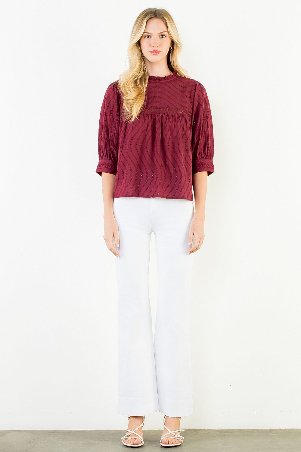 The Merlot Textured Top