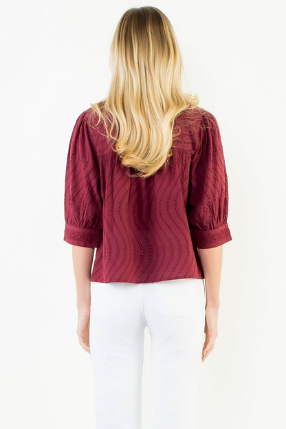 The Merlot Textured Top