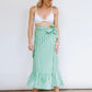 Green and White Stripe Vienna Sarong