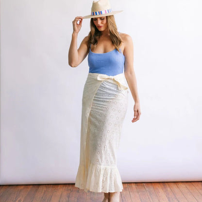 Ivory Eyelet Vienna Sarong