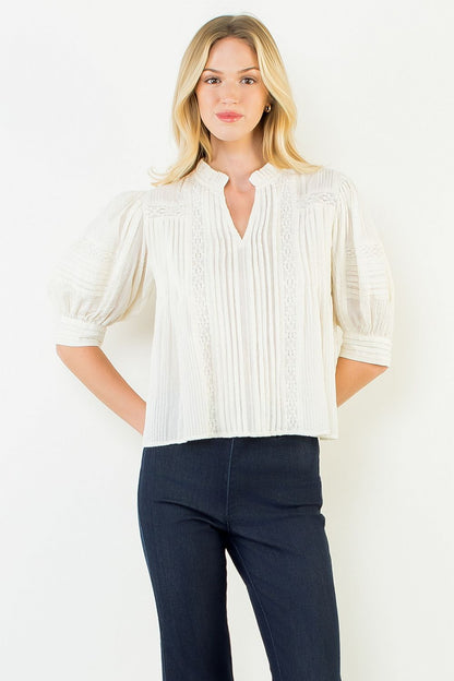 Ellis Pintuck Blouse
