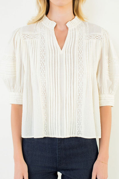 Ellis Pintuck Blouse