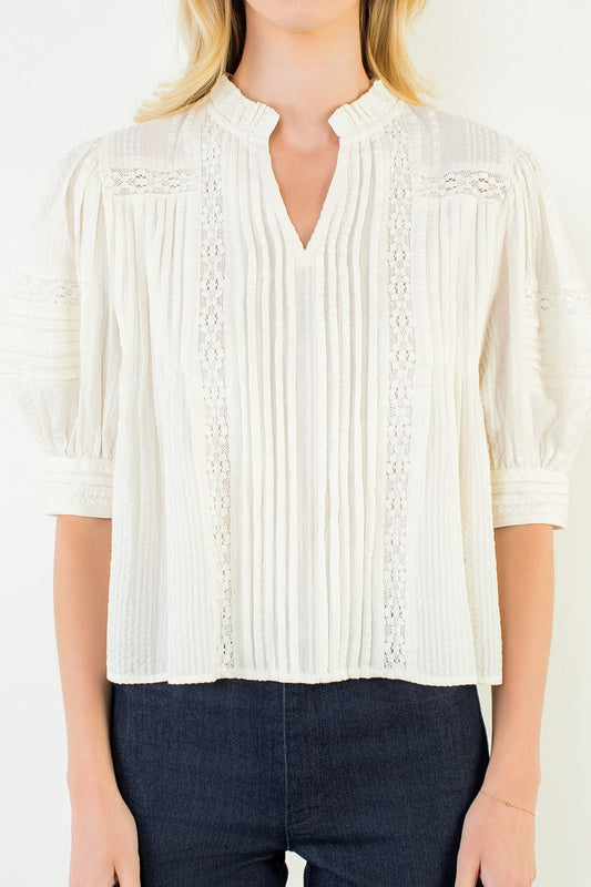Ellis Pintuck Blouse