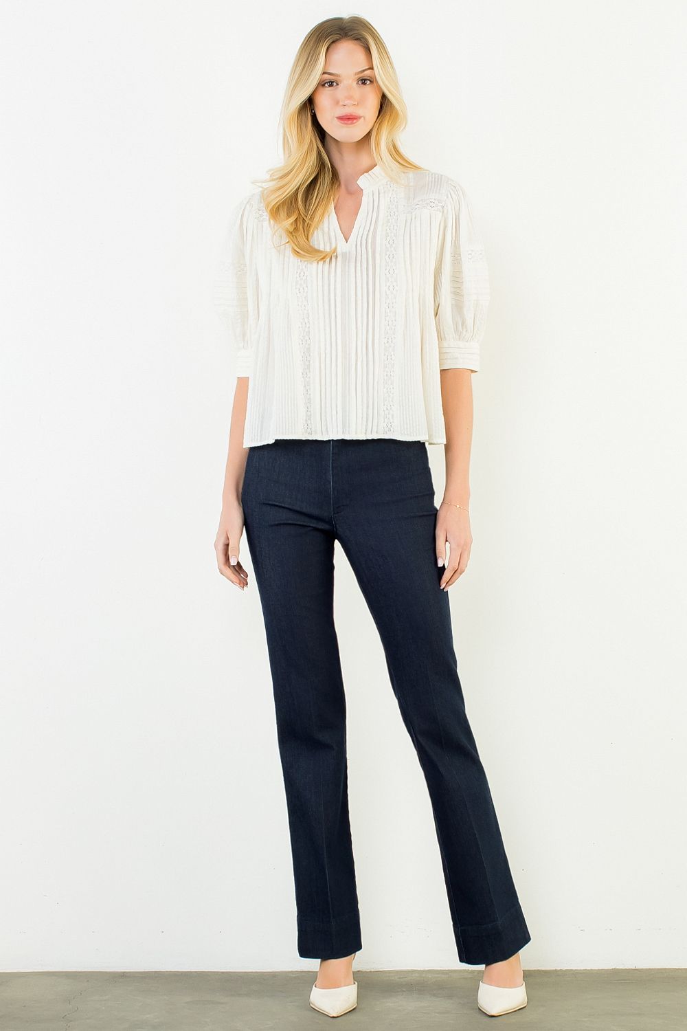 Ellis Pintuck Blouse