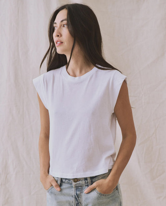 Peak Shoulder Tee - True White