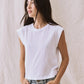 The Peak Shoulder Tee - True White