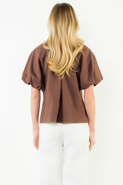 Hazel Button Top