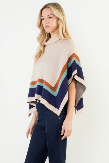 Andy Colorblock Poncho