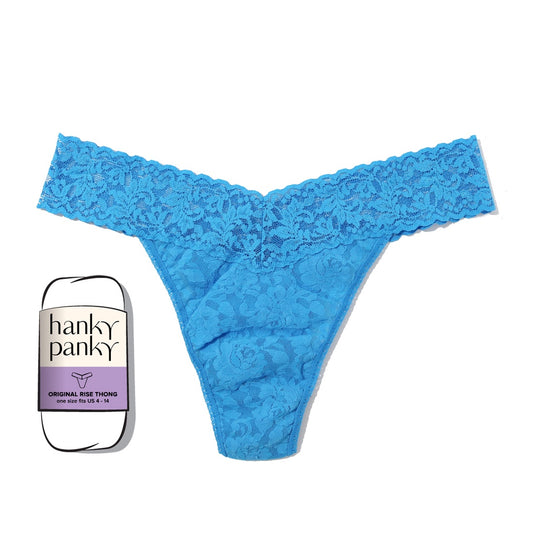 Laguna Blue Signature Lace Original Rise Thong