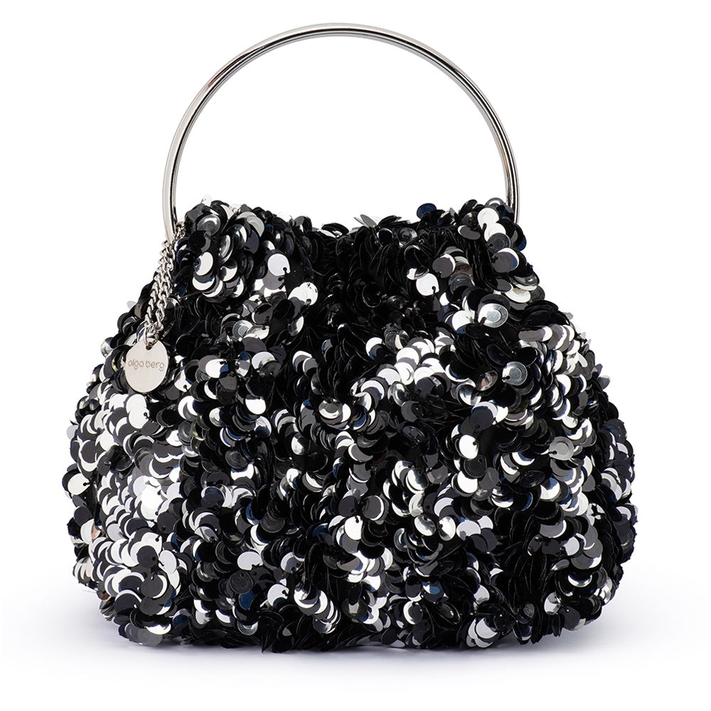 Sharma Sequin Clutch - Black
