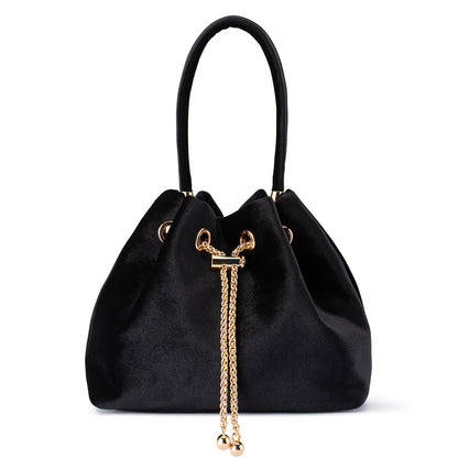 Margie Velvet Pouch - Black