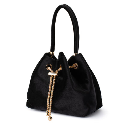 Margie Velvet Pouch - Black