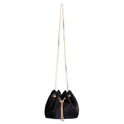 Margie Velvet Pouch - Black