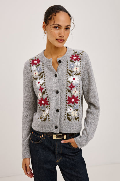 Millie Cardigan - Grey Flora