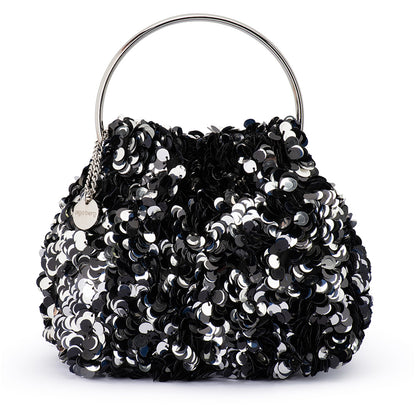 Sharma Sequin Clutch - Black