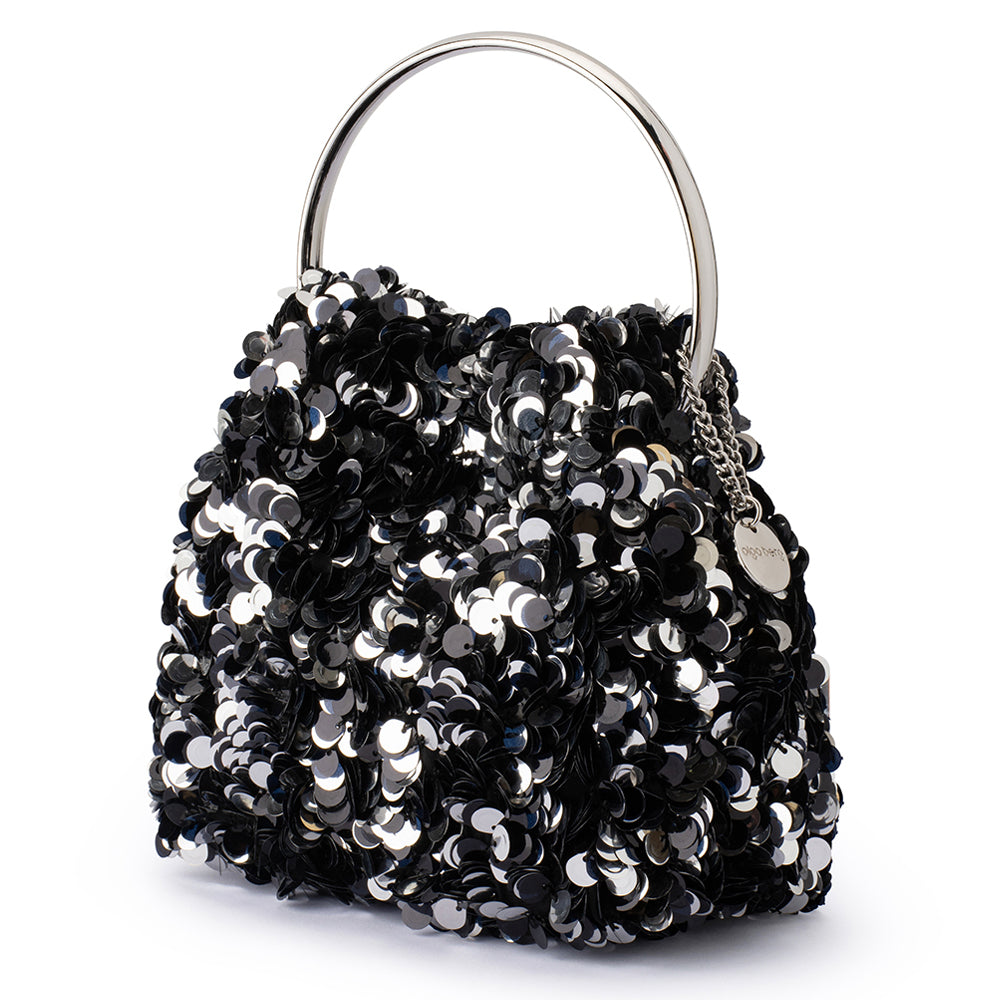 Sharma Sequin Clutch - Black