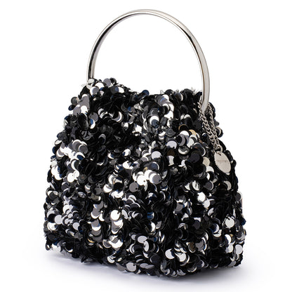 Sharma Sequin Clutch - Black