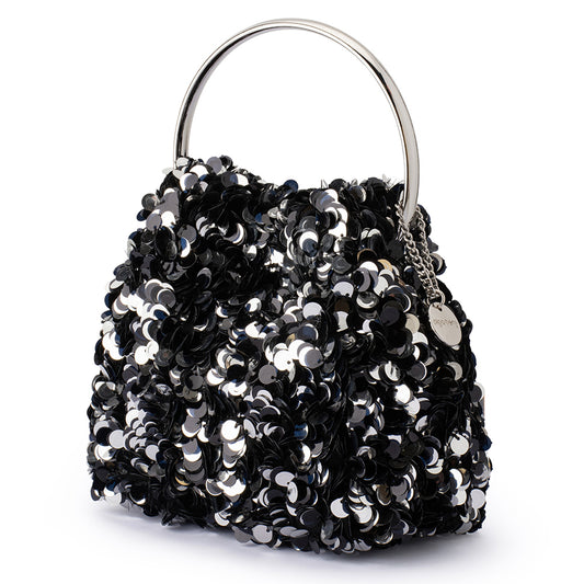 Sharma Sequin Clutch - Black