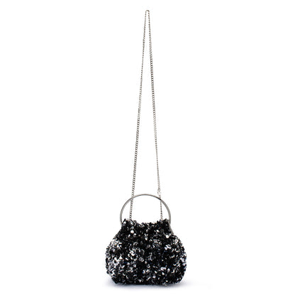 Sharma Sequin Clutch - Black