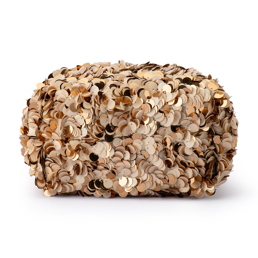 Sharma Sequin Clutch - Natural