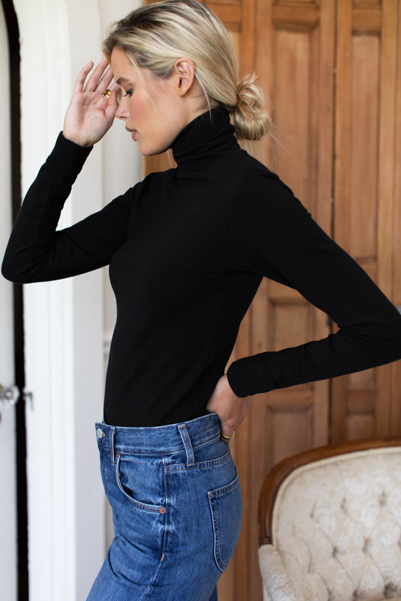 Little Turtleneck - Jet Black
