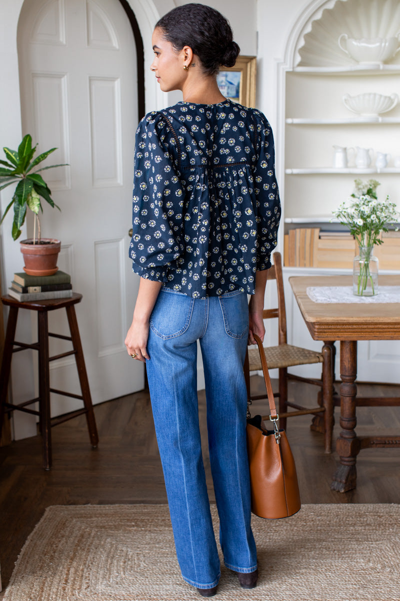 Isla Longsleeve Top 2 - Maritime Daisy