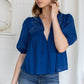 Embroidered Puff Isla Top - Limoges Organic